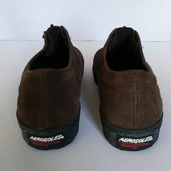 Aerosoles Suede Leather Zip Up Loafers 8B Chocolate Brown - Picture 8 of 15